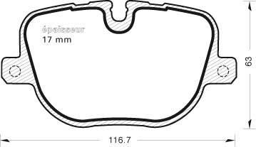 MGA 1026 - Тормозные колодки, дисковые, комплект autospares.lv