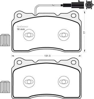 RHIAG 10548239 - Тормозные колодки, дисковые, комплект autospares.lv