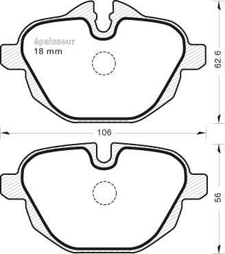 MGA 1027 - Тормозные колодки, дисковые, комплект autospares.lv