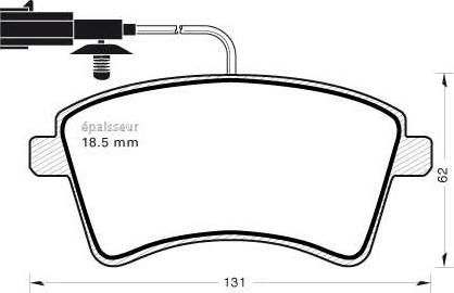 MGA 1079 - Тормозные колодки, дисковые, комплект autospares.lv