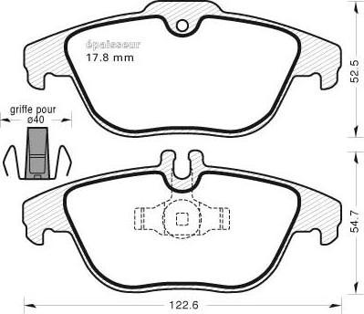 MGA 1075 - Тормозные колодки, дисковые, комплект autospares.lv