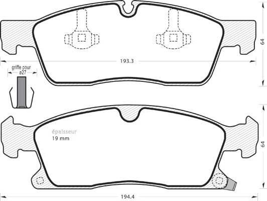 MGA 1076 - Тормозные колодки, дисковые, комплект autospares.lv