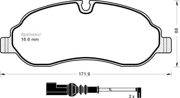 MGA 1194 - Тормозные колодки, дисковые, комплект autospares.lv