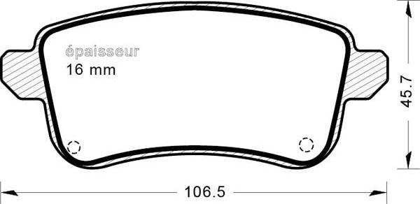 MGA 1191 - Тормозные колодки, дисковые, комплект autospares.lv