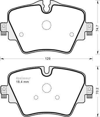 MGA 1193 - Тормозные колодки, дисковые, комплект autospares.lv