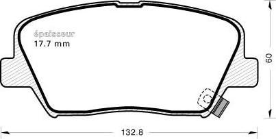 Triscan 362ADG042137 - Тормозные колодки, дисковые, комплект autospares.lv