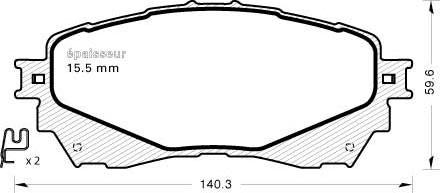 MGA 1141 - Тормозные колодки, дисковые, комплект autospares.lv