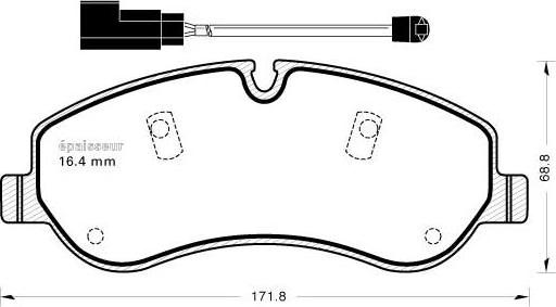 MGA 1142 - Тормозные колодки, дисковые, комплект autospares.lv