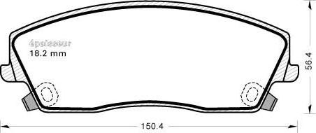 MGA 1155 - Тормозные колодки, дисковые, комплект autospares.lv