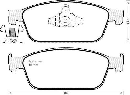 MGA 1151 - Тормозные колодки, дисковые, комплект autospares.lv