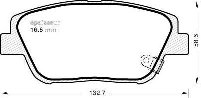 MGA 1158 - Тормозные колодки, дисковые, комплект autospares.lv