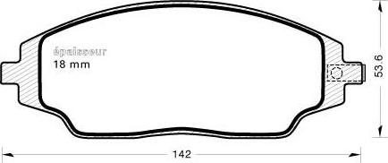 MGA 1152 - Тормозные колодки, дисковые, комплект autospares.lv