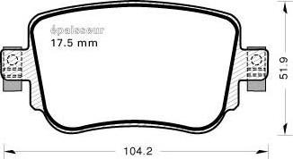 MGA 1157 - Тормозные колодки, дисковые, комплект autospares.lv