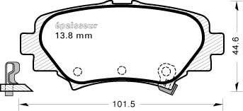 MGA 1169 - Тормозные колодки, дисковые, комплект autospares.lv