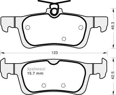 MGA 1163 - Тормозные колодки, дисковые, комплект autospares.lv