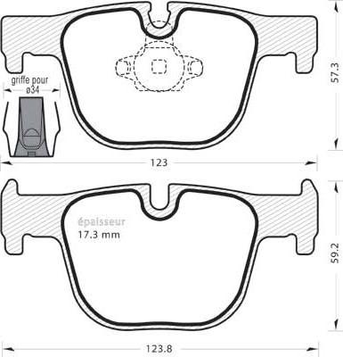 MGA 1109 - Тормозные колодки, дисковые, комплект autospares.lv