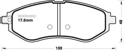 MGA 1104 - Тормозные колодки, дисковые, комплект autospares.lv