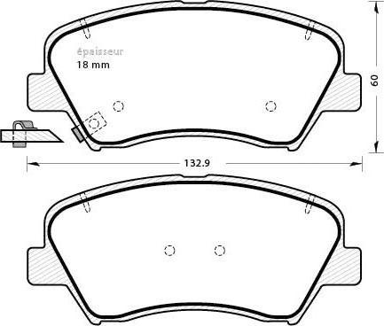 MGA 1100 - Тормозные колодки, дисковые, комплект autospares.lv