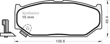 MGA 1102 - Тормозные колодки, дисковые, комплект autospares.lv