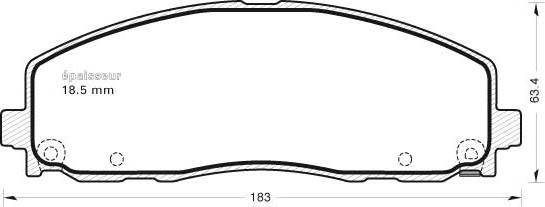 MGA 1107 - Тормозные колодки, дисковые, комплект autospares.lv