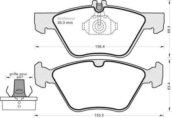 HELLA T1813 - Тормозные колодки, дисковые, комплект autospares.lv