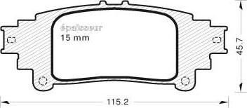 Akebono AN-765K - Тормозные колодки, дисковые, комплект autospares.lv