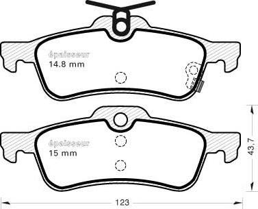 MGA 1111 - Тормозные колодки, дисковые, комплект autospares.lv