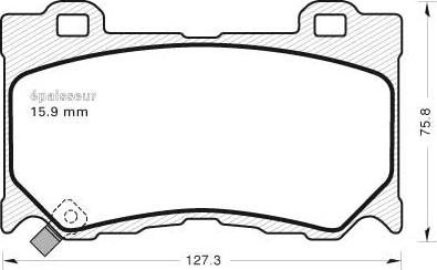 MGA 1113 - Тормозные колодки, дисковые, комплект autospares.lv