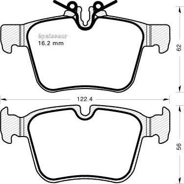 ATE LD7304 - Тормозные колодки, дисковые, комплект autospares.lv