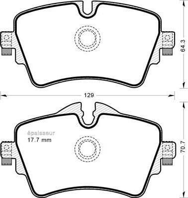 MGA 1185 - Тормозные колодки, дисковые, комплект autospares.lv