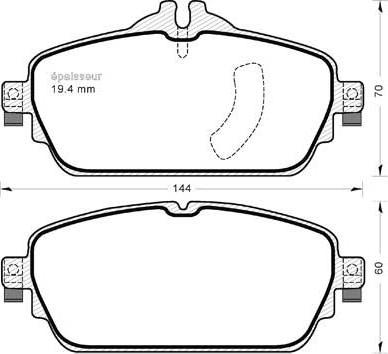 MGA 1183 - Тормозные колодки, дисковые, комплект autospares.lv