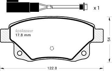 TRW RCPT13370 - Тормозные колодки, дисковые, комплект autospares.lv