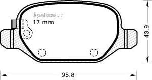 MGA 1135 - Тормозные колодки, дисковые, комплект autospares.lv