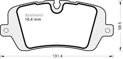 MGA 1138 - Тормозные колодки, дисковые, комплект autospares.lv