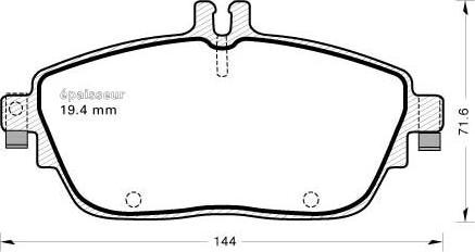 MGA 1133 - Тормозные колодки, дисковые, комплект autospares.lv