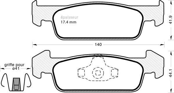 MDR MFP-2039 - Тормозные колодки, дисковые, комплект autospares.lv