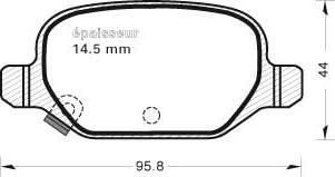 MGA 1126 - Тормозные колодки, дисковые, комплект autospares.lv