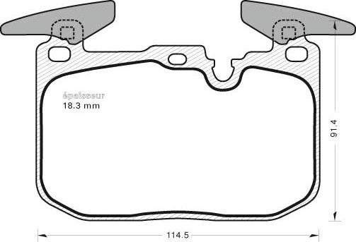 MGA 1122 - Тормозные колодки, дисковые, комплект autospares.lv