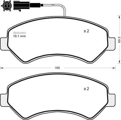 MGA 1175 - Тормозные колодки, дисковые, комплект autospares.lv