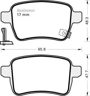 MGA 1171 - Тормозные колодки, дисковые, комплект autospares.lv