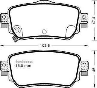 MGA 1178 - Тормозные колодки, дисковые, комплект autospares.lv