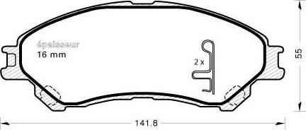 MGA 1173 - Тормозные колодки, дисковые, комплект autospares.lv