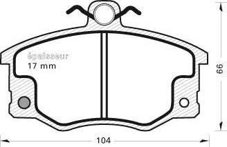 MGA 184 - Тормозные колодки, дисковые, комплект autospares.lv