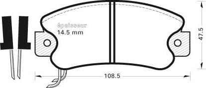 MGA 186 - Тормозные колодки, дисковые, комплект autospares.lv