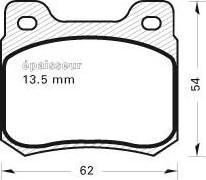 MGA 181 - Тормозные колодки, дисковые, комплект autospares.lv