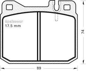 MGA 182 - Тормозные колодки, дисковые, комплект autospares.lv