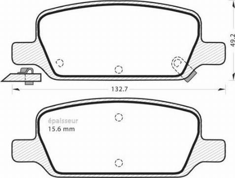 MGA 1398 - Тормозные колодки, дисковые, комплект autospares.lv