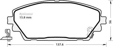 MGA 1349 - Тормозные колодки, дисковые, комплект autospares.lv