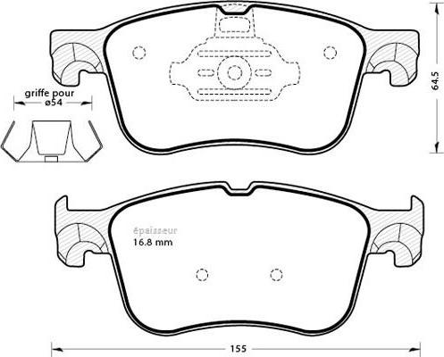 MGA MGA1341 - Тормозные колодки, дисковые, комплект autospares.lv