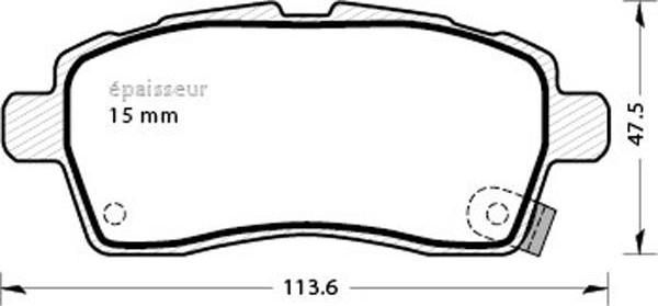 MGA 1343 - Тормозные колодки, дисковые, комплект autospares.lv